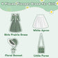 Aoiviss Girls Pioneer Costume Floral Colonial Prairie Dress For Little Kids With Apron And Bonnet, Green