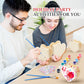 Tioncy 24 Pcs Diy Wooden Piggy Banks Unfinished Heart Shaped Wooden Piggy Coin Banks With 4 Paint Strips 4 Brushes 5 Sheets Gem