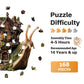 Jigfoxy Wooden Puzzles for mature-themeds  The Snail's House Wood Puzzles mature-themed  Unique Animal Shape Wooden Jigsaw Puzzles for mature-themeds  Birthday Gifts for Puzzle Lovers  Family  Friend (M-11.3 * 10.5in-168pcs)
