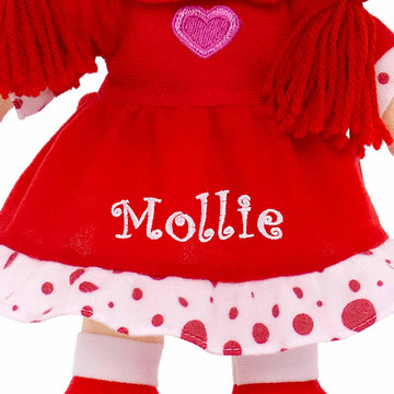 Dibsies Personalized Sweetheart Cuddle Doll - 14 Inch (Red)