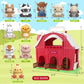 Letapapa Farm Animals Big Barn Toy, Educational Montessori Playset, Red, for Toddlers 1-3 Years, Model LE-GCplayset-10
