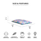 Big Joe Lagoon Lounger No Inflation Needed Pool Float, Tropical Hibiscus Aqua Double Sided Mesh, Quick Draining Fabric, 5 Feet Giant