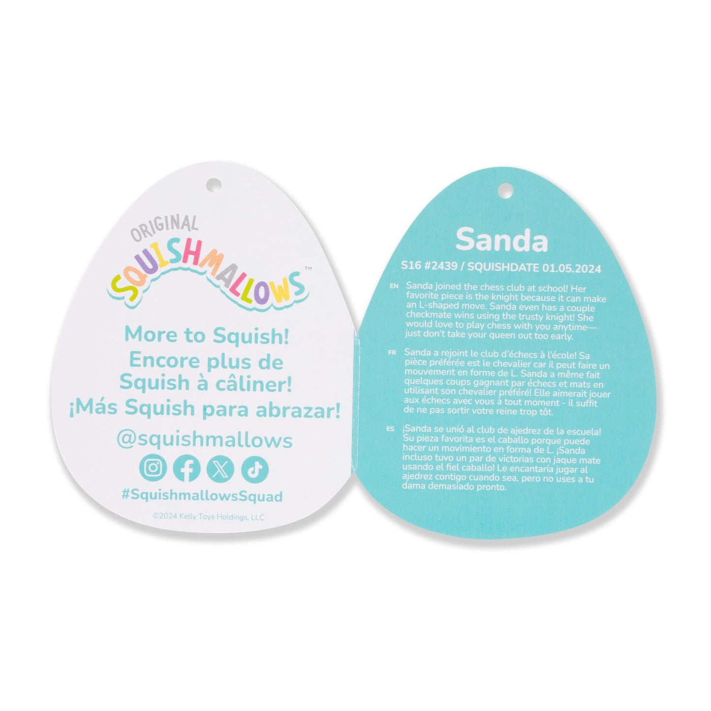 Squishmallows Original 16-Inch Sanda Margherita Pizza - Official Jazwares Plush (Large)