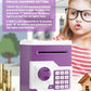 Piggy Bank For Girls Boys Large Electronic Money Coin Banks With Password Protection, Automatic Paper Money Scroll Saving Box, Great Gift For Kids (Purple-White)
