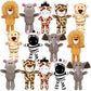 Elcoho 14 Pieces Safari Mini Jungle Animal Plush Toys Small Stuffed Forest Animals Plush Toys 5.9 Inch Keychain Decorations For Animal Themed Parties Goody Bags Filler Favors (Standing)