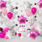 Hot Pink Star Balloons, 18 Inches Star Foil Balloons For Helium, 10 Pcs Rose Red And Silver Helium Birthday Balloons, Party Foil