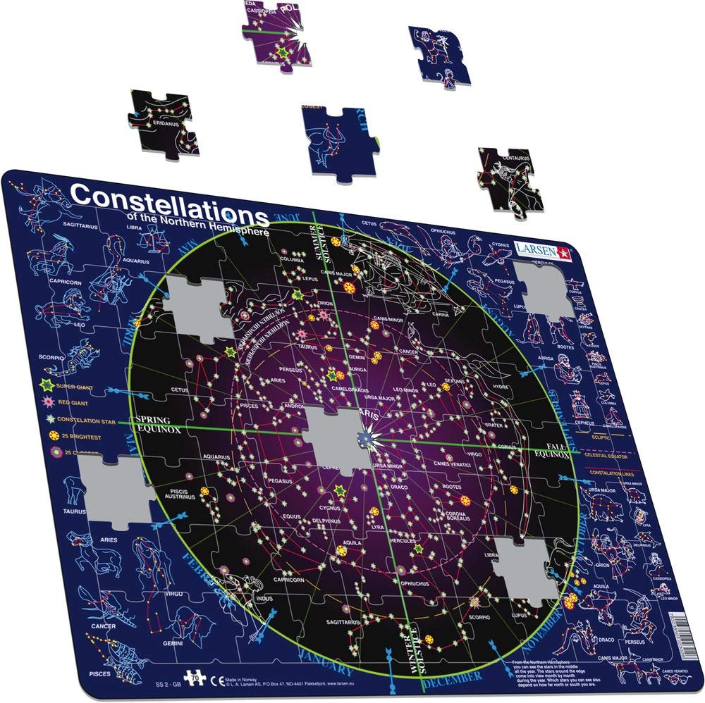 Larsen Puzzles Constellation 70 Piece Children'S Educational Jigsaw Puzzle
