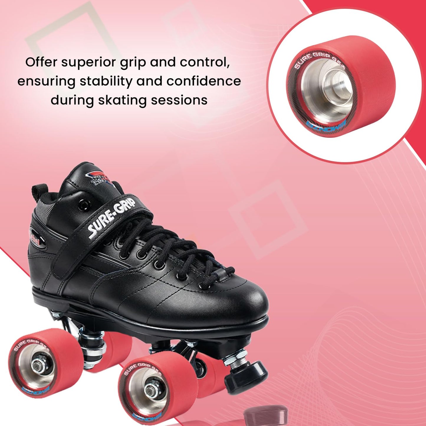 Monza Sure-Grip Wheels (Red 95A)