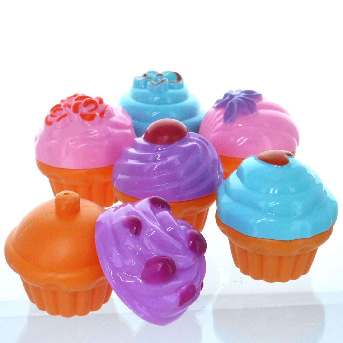 GIFTEXPRESS 6 PCS Pretend Play Food Dessert Set, Mini Toy Cupcakes for Kids, Petite Pastries Toys