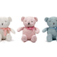 FLUFFYFUN 100% Organic Cotton Baby Teddy Bears Bulk for Baby Shower 6.5 (3pcs/Set)