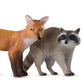 Terra by Battat - 3 Pcs 5 Forest Animal Figurines - Realistic Plastic Fox, Moose & Raccoon Toys - Durable Wildlife Gift Set for