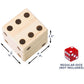 Large Wooden Yard Dice Set Of 6 With Two Games And Cardboard Bucket