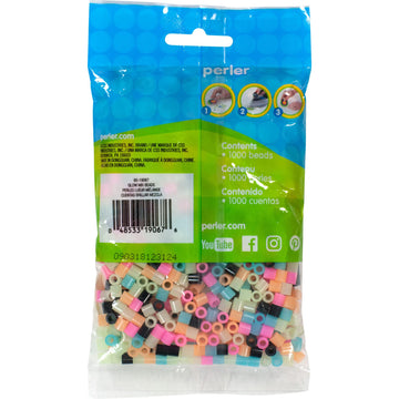 Perler Beads Fuse Beads for Crafts, 1000pcs, Multicolor Glow in the Dark