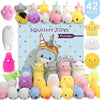 Pokonboy 42 Pcs Mochi Squishies Mini Squishy Toys, Kawaii Animal Squishies Stress Relief Toys For Boys & Girls Birthday Gifts Easter Event Classroom Prize Goodie Bag