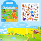 Astaron 3 Pack Reusable 3D Puffy Sticker Book For Kids 2-6, Jelly Sticker Game Educational Sensory Learning Toy,Travel Stickers And Busy Book