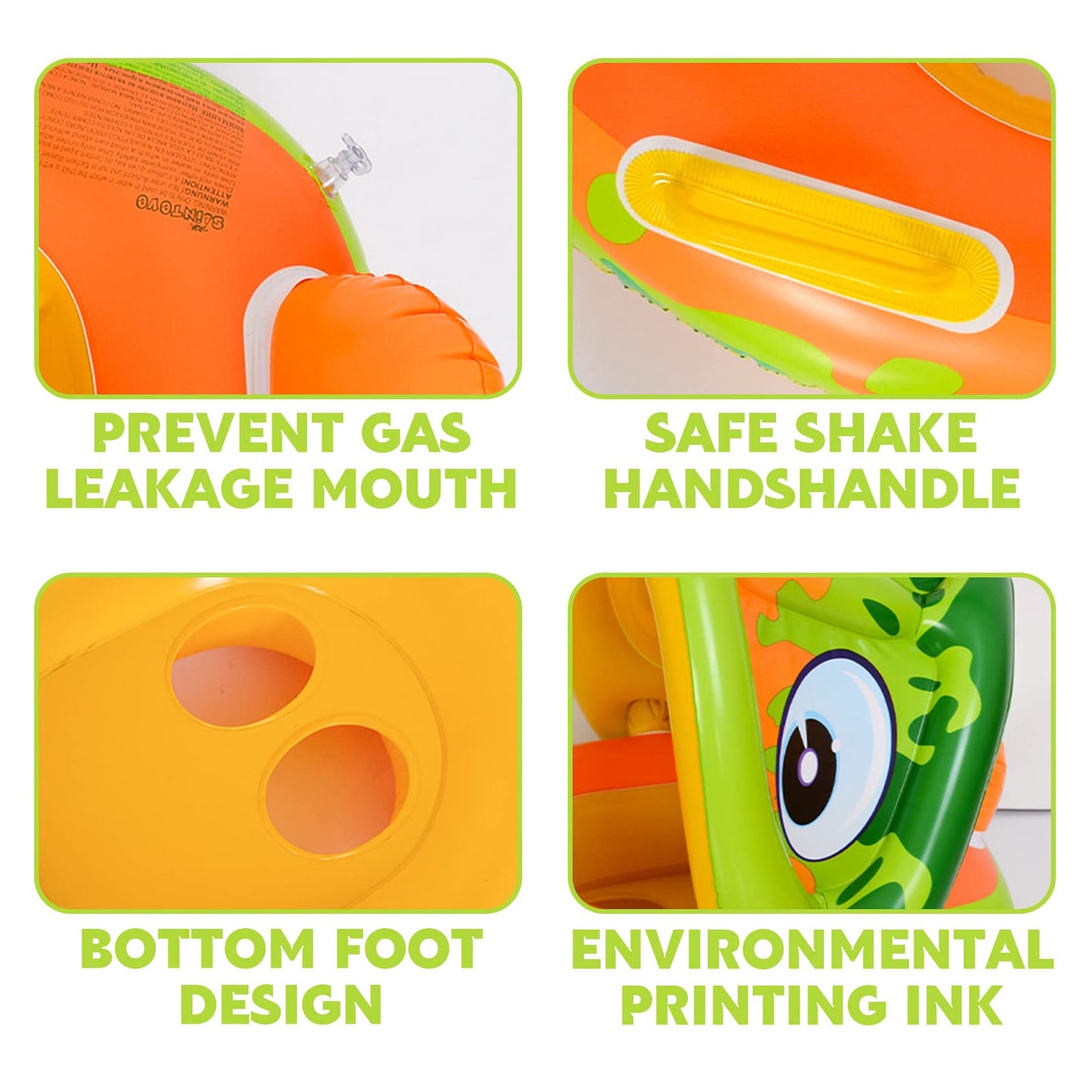 Baby Swimming Float Inflatable, Baby Pool Float Ring With Sun Canopy Inflatable, Inflatable Swimming Floats For Age Of 6-36 Mont
