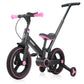 EOOWOY Balance Bike with Push Handle for Kids 1-3 Years, 6 in 1 Foldable Push Bike with Training Wheels & Pedals, Balance Bike f