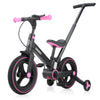 EOOWOY Balance Bike with Push Handle for Kids 1-3 Years, 6 in 1 Foldable Push Bike with Training Wheels & Pedals, Balance Bike f