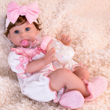Aori Reborn Baby Dolls Clothes - Pink Outfit Clothing Set For 20-22 Inch Lifelike Newborn Girl Dolls