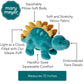 Mary Meyer Stuffed Animal Smootheez Pillow-Soft Toy, 10-Inch Blue Stegosaurus Dinosaur, Soft Polyester Material, Model 54403