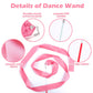 Hiunicorn 12Pcs Rose Gold Dance Wands Ribbons Streamer For Kids Praise Streamer Circus Carnival Rhythmic Gymnastics Ballet Birthday Party, Ribbon Baton Twirling Sticks Silks Streamers Wands