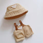 17cm Clothes Set(NO Doll), Hat & Overalls Set for 17cm Accessories Suit, Cute Clothes for Dress up Unique Style (Khaki)