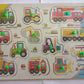 Abaj Colourful Wooden Vehicle Shapes with knob Learning Boards(Vehicle) (MultiColour)