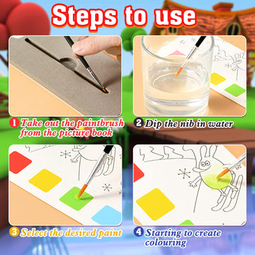 2 Pcs Pocket Watercolor Painting Book Watercolor Paint Bookmark Kit For Kids Watercolor Painting Book Pocket Watercolor Book To