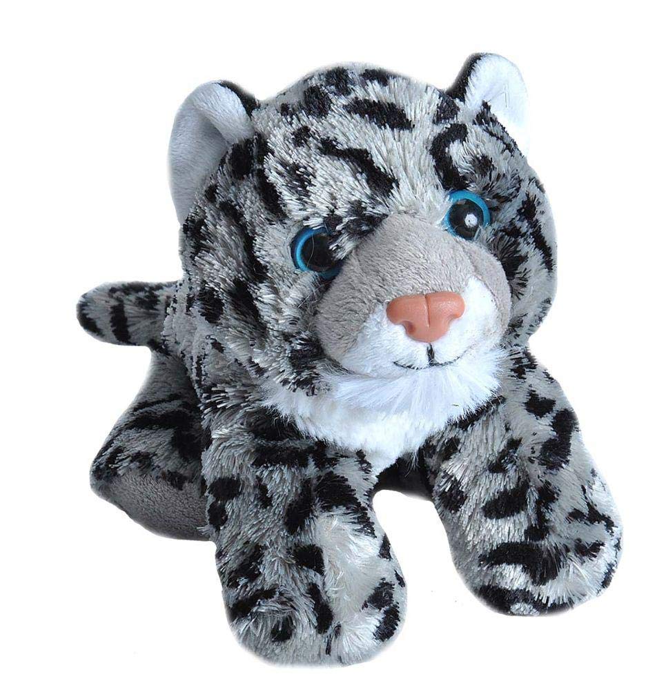 WILD REPUBLIC Snow Leopard Plush Toy, 7" Stuffed Animal, Hug’Ems, Polyester