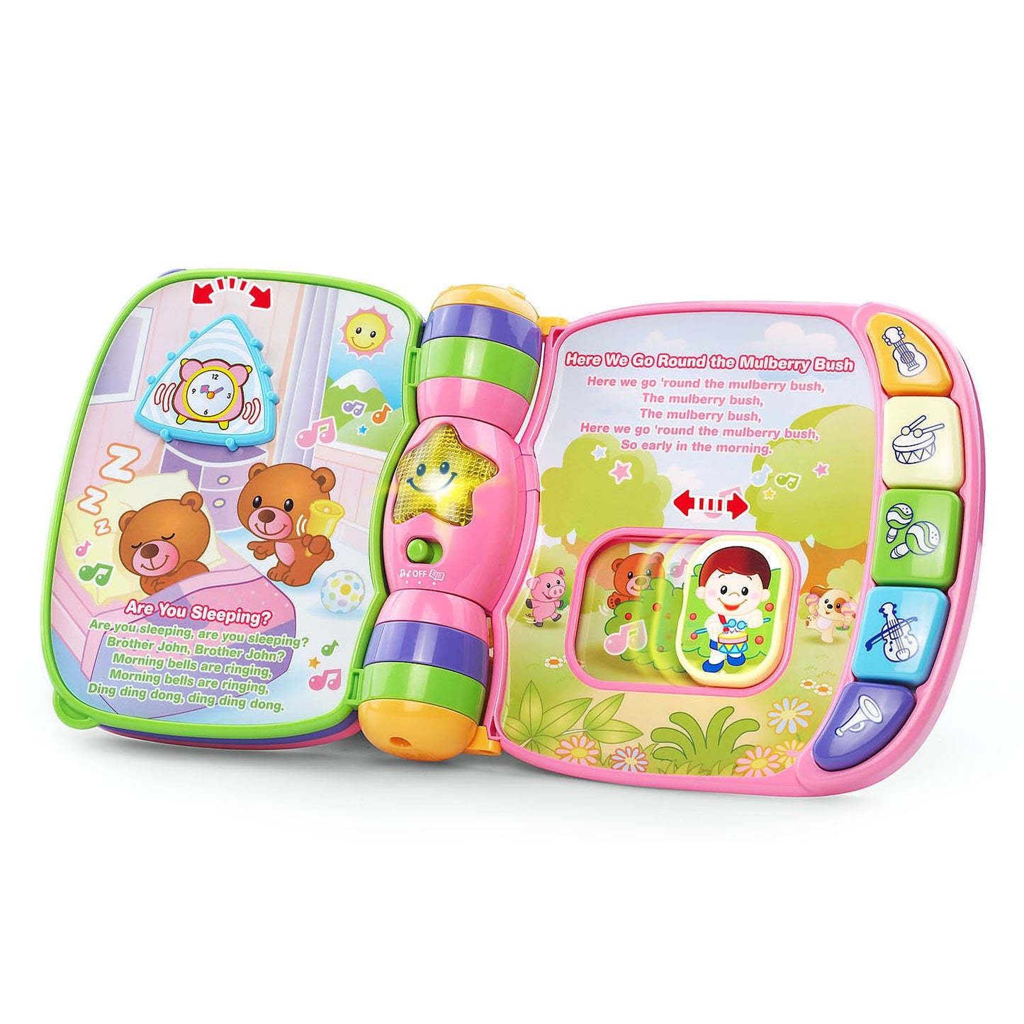 VTech Musical Rhymes Book - Pink, Plastic, Model 80-166710, Interactive Learning Toy for Kids