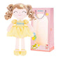 Gloveleya Personalized Curly Doll With Your Name - Cute Custom Yellow Soft Plush Doll For Girls Plush Doll Customized Gifts