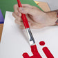 First Impressions Kids Flat Chubby Paint Brush Set Bristle Hair Brushes for Acrylics, Poster Paint, Tempera Durable Handles - [R