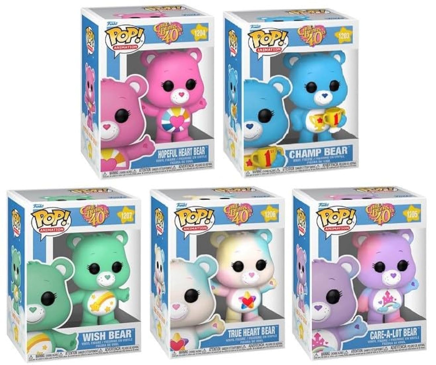Funko Pop! Animation Care Bears 40th Anniversary Vinyl Figure Set of 5