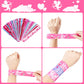 Thuodo 48 Pcs Valentines Day Slap Bracelets with Colorful Hearts for Birthday Gifts for Kids Party Supplies Favors Classroom Exc