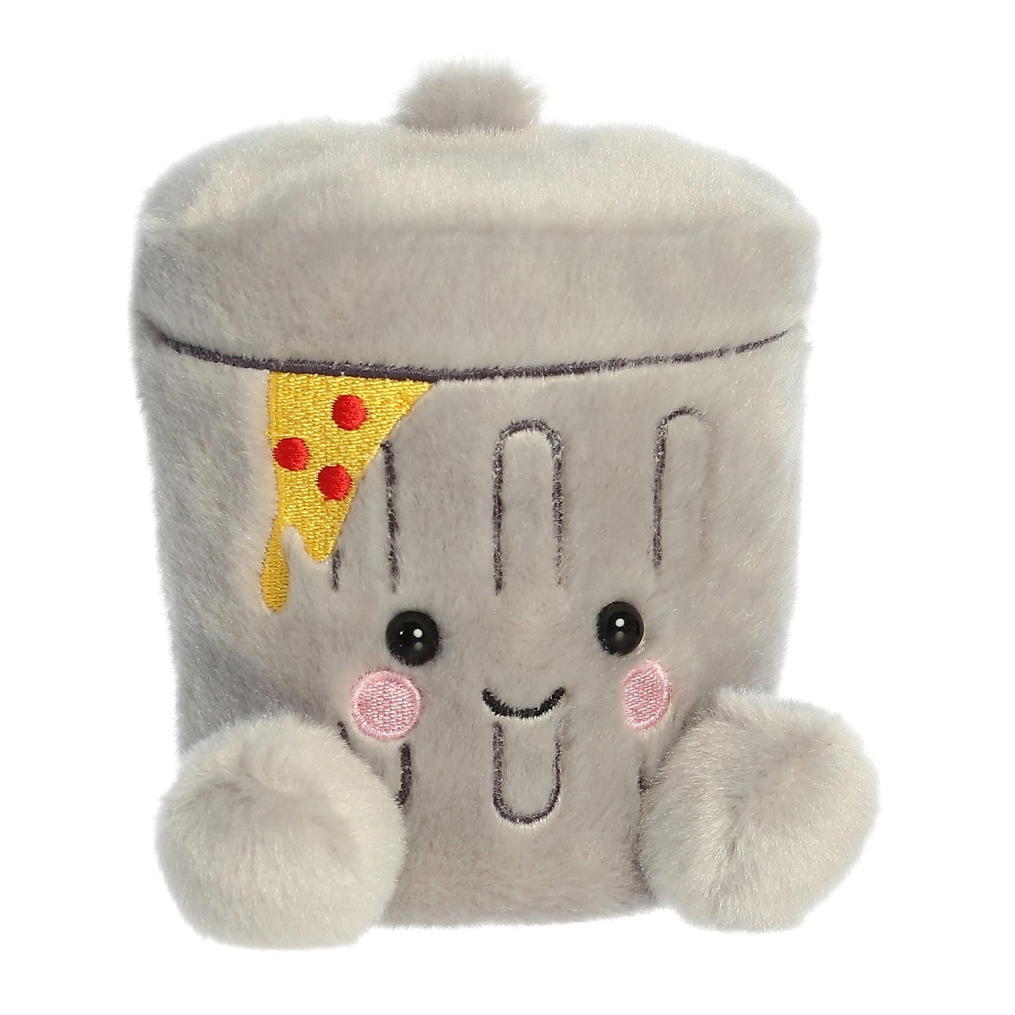 Aurora Adorable Palm Pals Garbanzo Trashcan Stuffed Animal - Fun Collectible Plush for Kids and mature-themed Collectors - Perfect for Decorating Rooms and Birthday Gifts - Gray 5 Inches