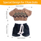 17cm Doll Clothes Set  enhanced Jeans & Knitted Sweater Outfit for 17cm 15cm Dolls  Cute Dress Up Fashion  No Doll Included (D  17cm/15cm)
