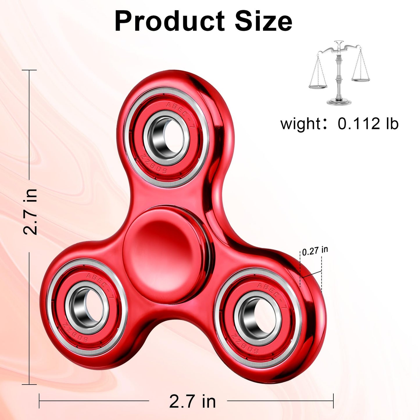 Scione 3Pcs Fidget Spinner For Kids Adults, Stress Relief Sensory Fidgets Toys Cool Electroplated Fidget Spinners For Kids Adhd Autism Halloween Birthday Gifts Fidgets Classroom Prizes For Boys Girls