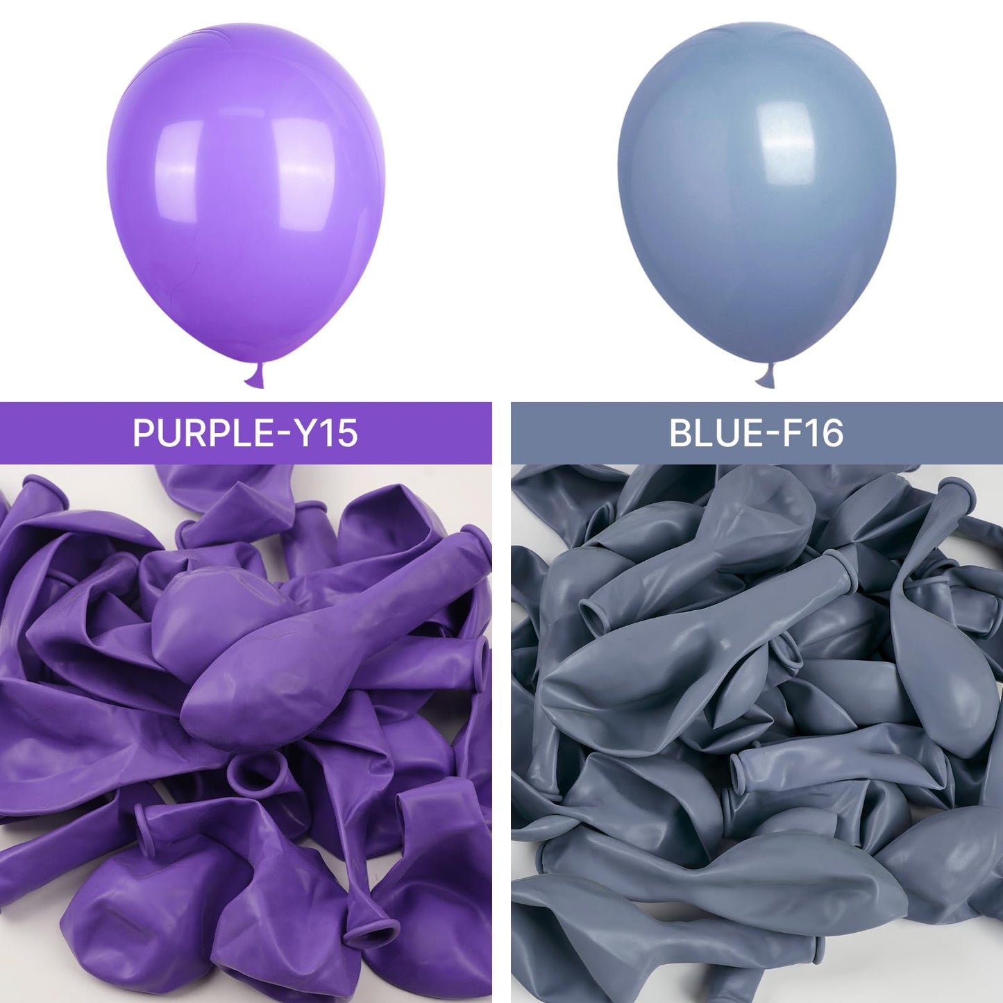 Partywoo Dusty Blue Balloons, 120 Pcs Boho Blue Balloons Different Sizes Pack Of 18 Inch 12 Inch 10 Inch 5 Inch Slate Blue Balloons For Balloon Garland Or Balloon Arch As Party Decorations, Blue-F16