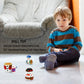Tphon 5 Piece Wooden Nesting Dolls - Cute Handmade Santa Snowman Stacking Toy for Kids - Perfect for Christmas and Birthdays