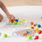 Plantoys Creative Wooden Peg Board With 3 Double Sided Cards (5399) | Sustainably Made From Rubberwood And Non-Toxic Paints And