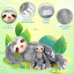 Libima 2 Pcs Large Sloth Stuffed Animal Plush 40In Mommy Stuffed Sloth Plush With 18In Babies Sloth Toys For Children Happy New