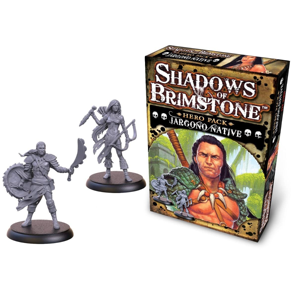 Flying Frog Productions Fyf07H09 Shadows Of Brimstone Hero Pack Jargono Native Board Game