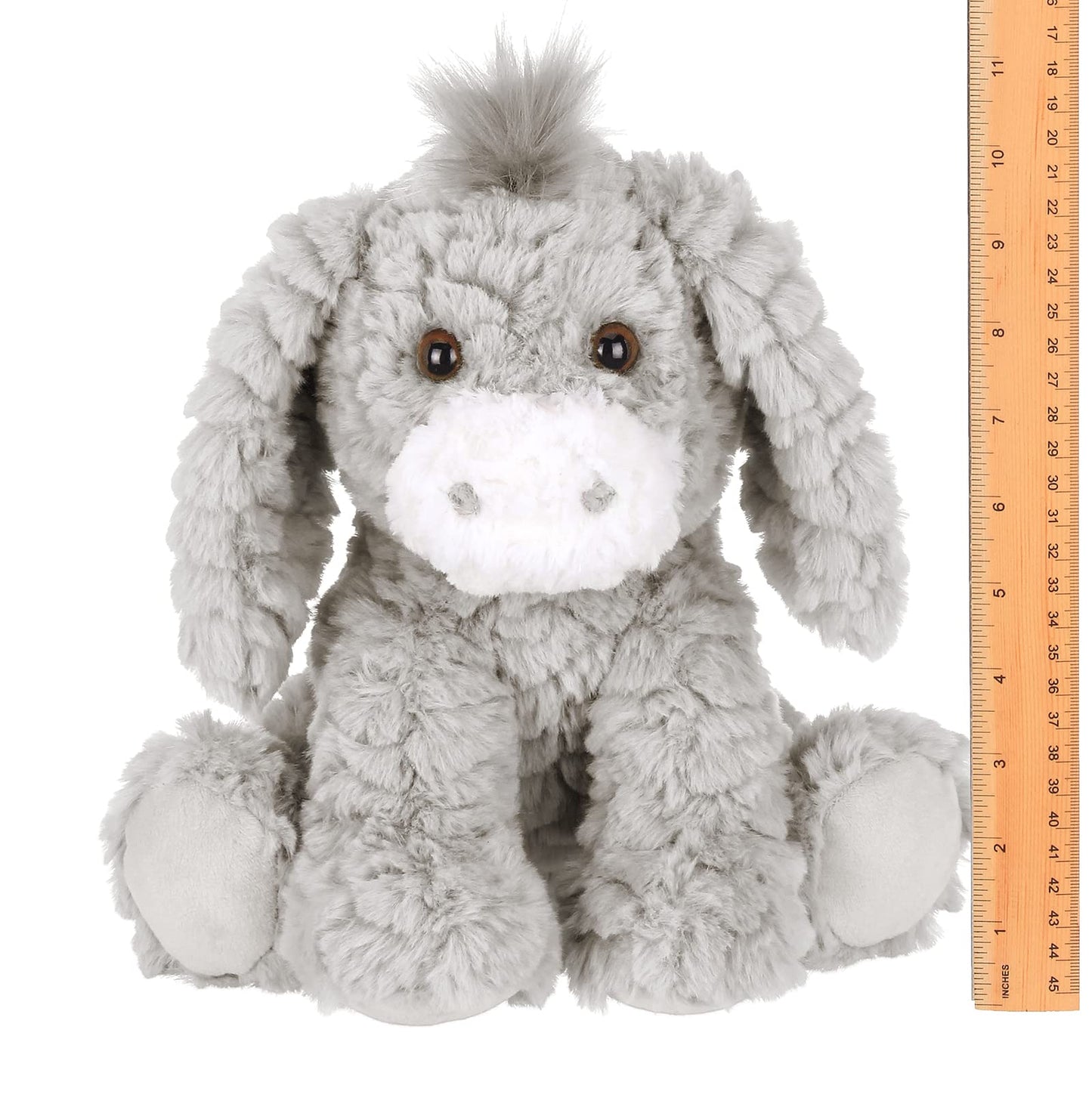 Bearington Donny Plush Donkey Stuffed Animal, 10.5 Inch