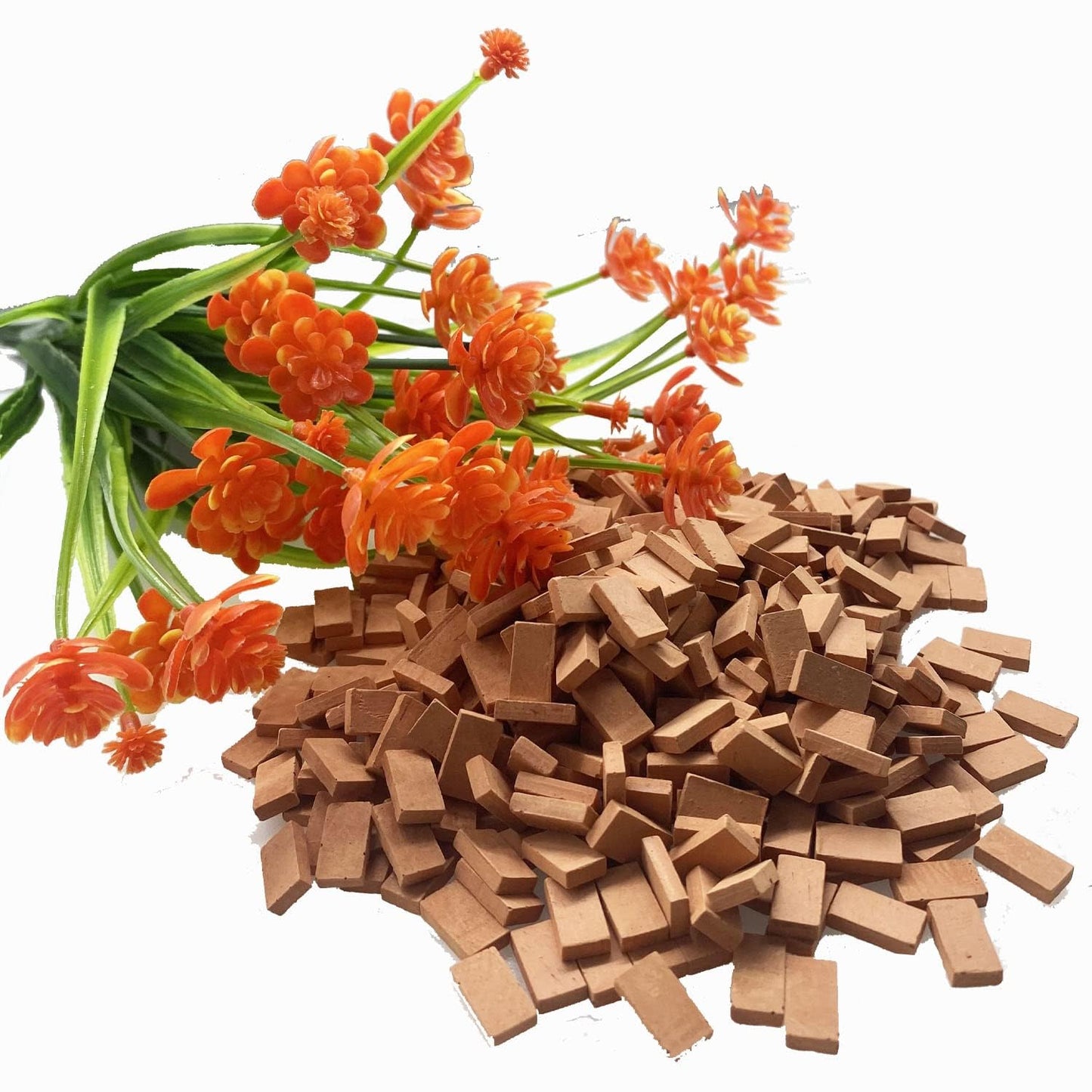 Cayway Mini Red Wall Bricks - 560 Pcs, Ideal for Landscaping, Dollhouse Miniature Gardens
