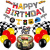 Race Car Two Fast Birthday Party Decorations, Birthday Banner And 2Nd Cake Topper Racing Chequered Flag Balloons Let'S Go Racing Theme Party Supplies