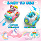 HopeRock Unicorn Toys Remote Control Cars,Toys for Ages 2-4,Gifts for 2 Year Old Girls 2 Pack with LED Lights,Music,and Sound,Bi