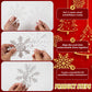Oumuamua 6 Set Snowflake Christmas Table Decorations - 12Pcs White Wooden 3D Snowflake Decor Tabletop Centerpiece For Christmas Party Supplies Home Decor