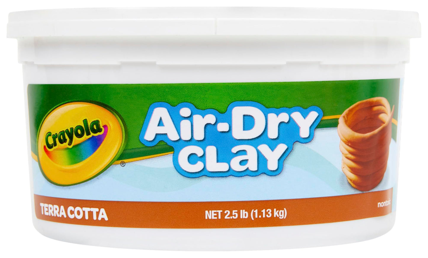 Crayola Air Dry Clay, Terra Cotta No Bake Modeling Clay for Kids, 2.5lb
