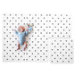 Tcbunny Extra Large Baby Foam Play Mat - 4Ft X 6Ft Non-Toxic Puzzle Floor Mat For Kids & Toddlers (White With Black Cross)