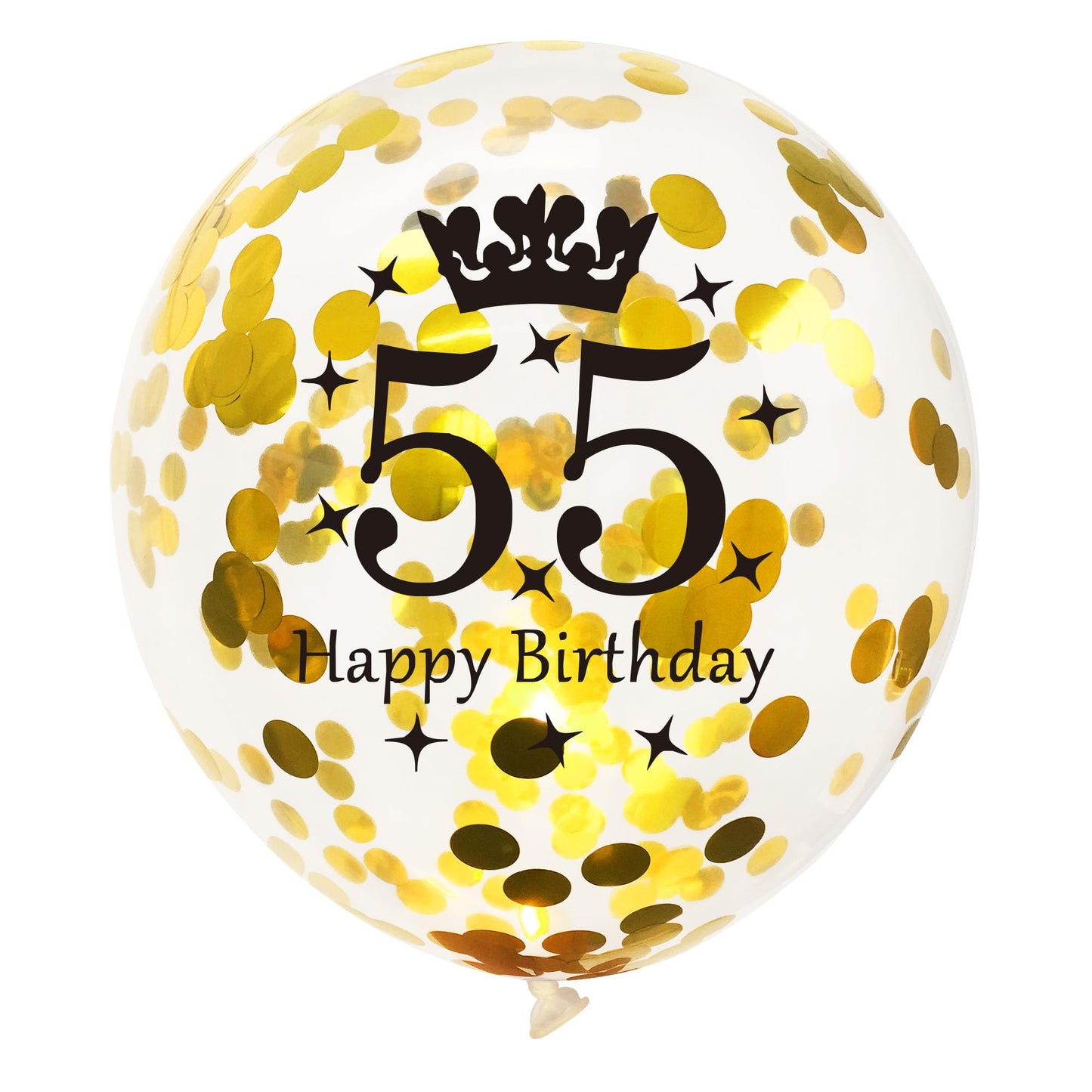 Shuntai 55Th Birthday Decorations For Men Women Black And Gold 55Th Birthday Balloons Latex Confetti Balloon 55 Years Old Annive